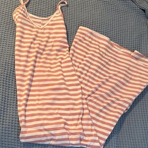 SHEIN Pink & White Striped Women’s maxi Dress